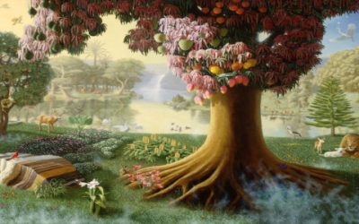 Did plant life reproduce and decay in the Garden of Eden?