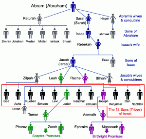 Is it possible that different siblings could have descended from different tribes of Israel?