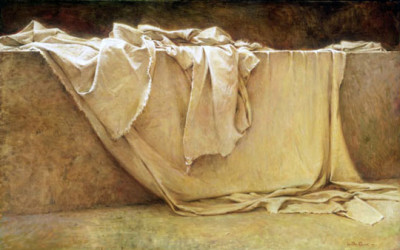 Is there significance in the napkin at Christ’s burial being folded?