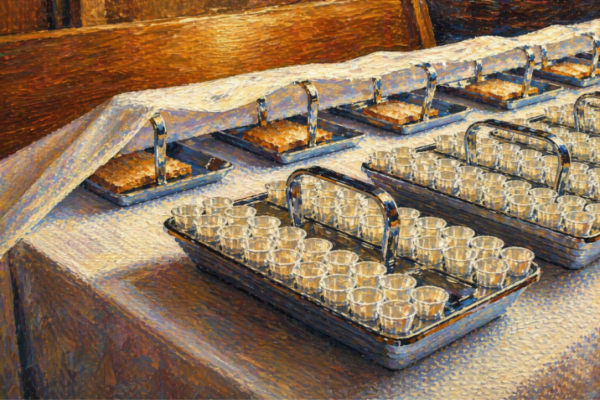 Why is the Bishop served the Sacrament first?