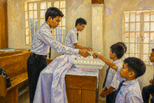 Why can only males pass the Sacrament?