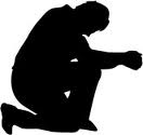kneeling in prayer